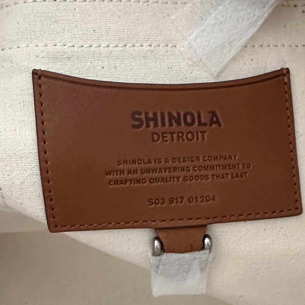 Shinola Classic Canfield Holdall Tan Leather Duffel Bag New! - Picture 7 of 12